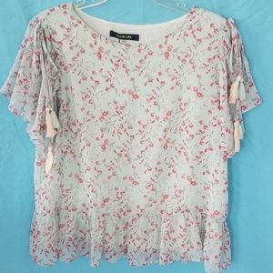 Sugar+Lips chiffon floral blouse
